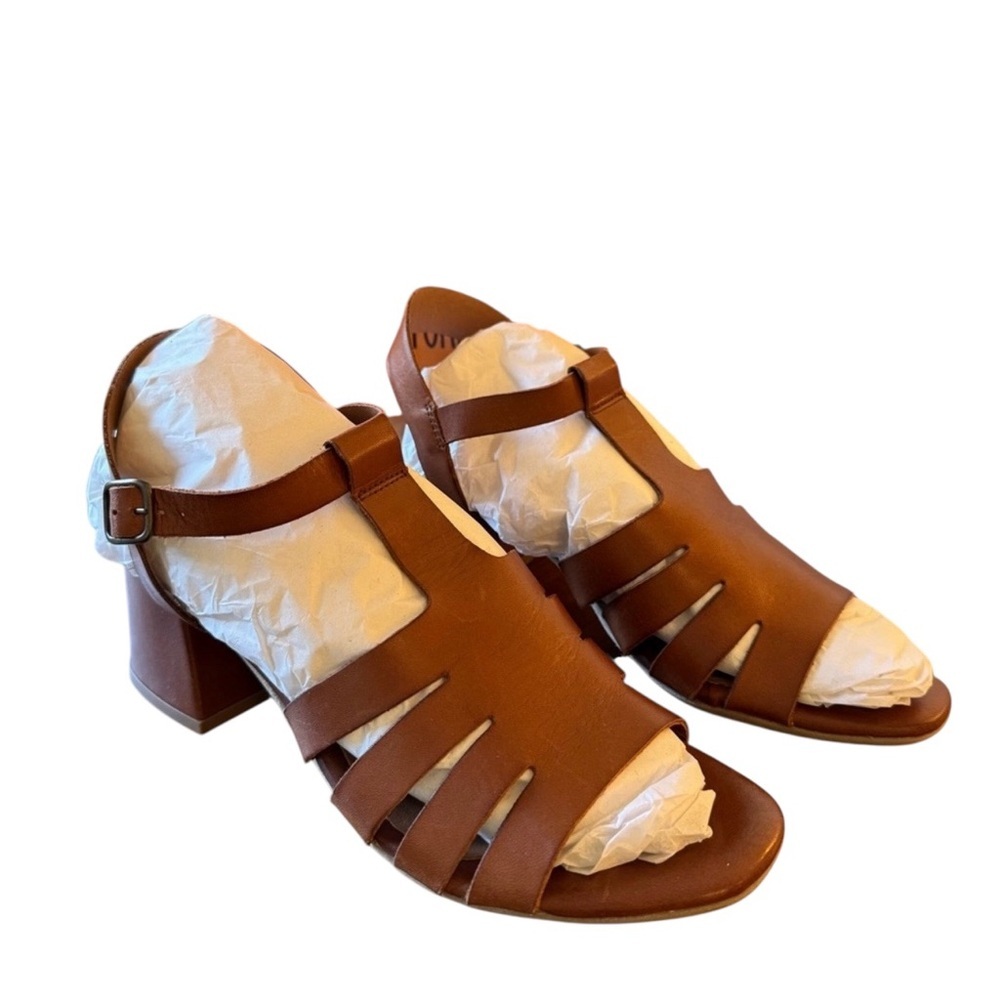 Miz Mooz Brown NYC Sandals size 6 Block Heel box/shoe listed 38 see description